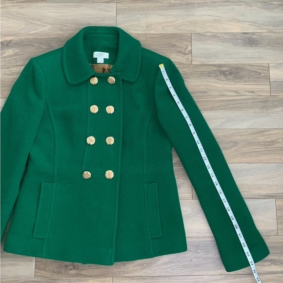Ann Taylor Green Double-Breasted Pea Coat - Picture 7 of 9